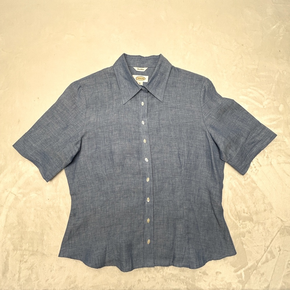 Talbots Light Blue Linen Shirt